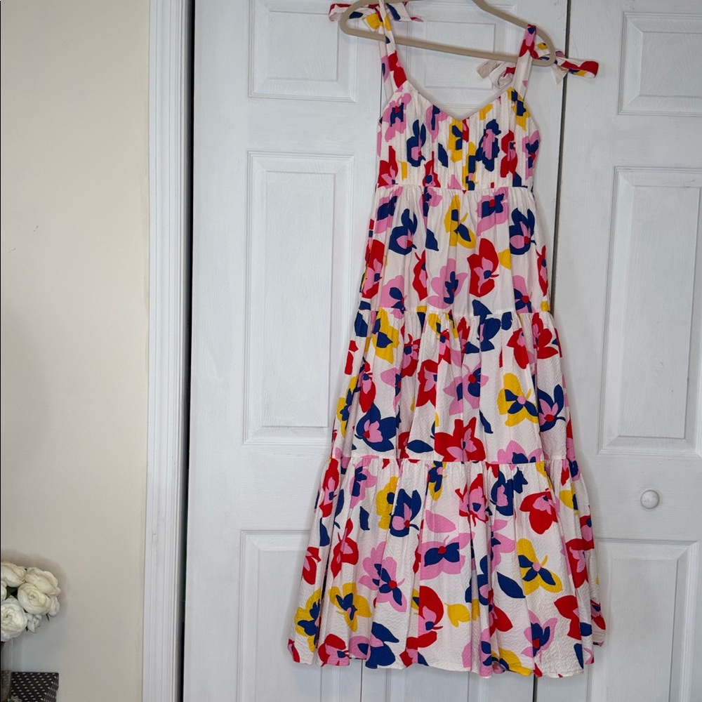 Kate Spade Summer Flowers Tiered Tie Strap Dress - Picture 13 of 15